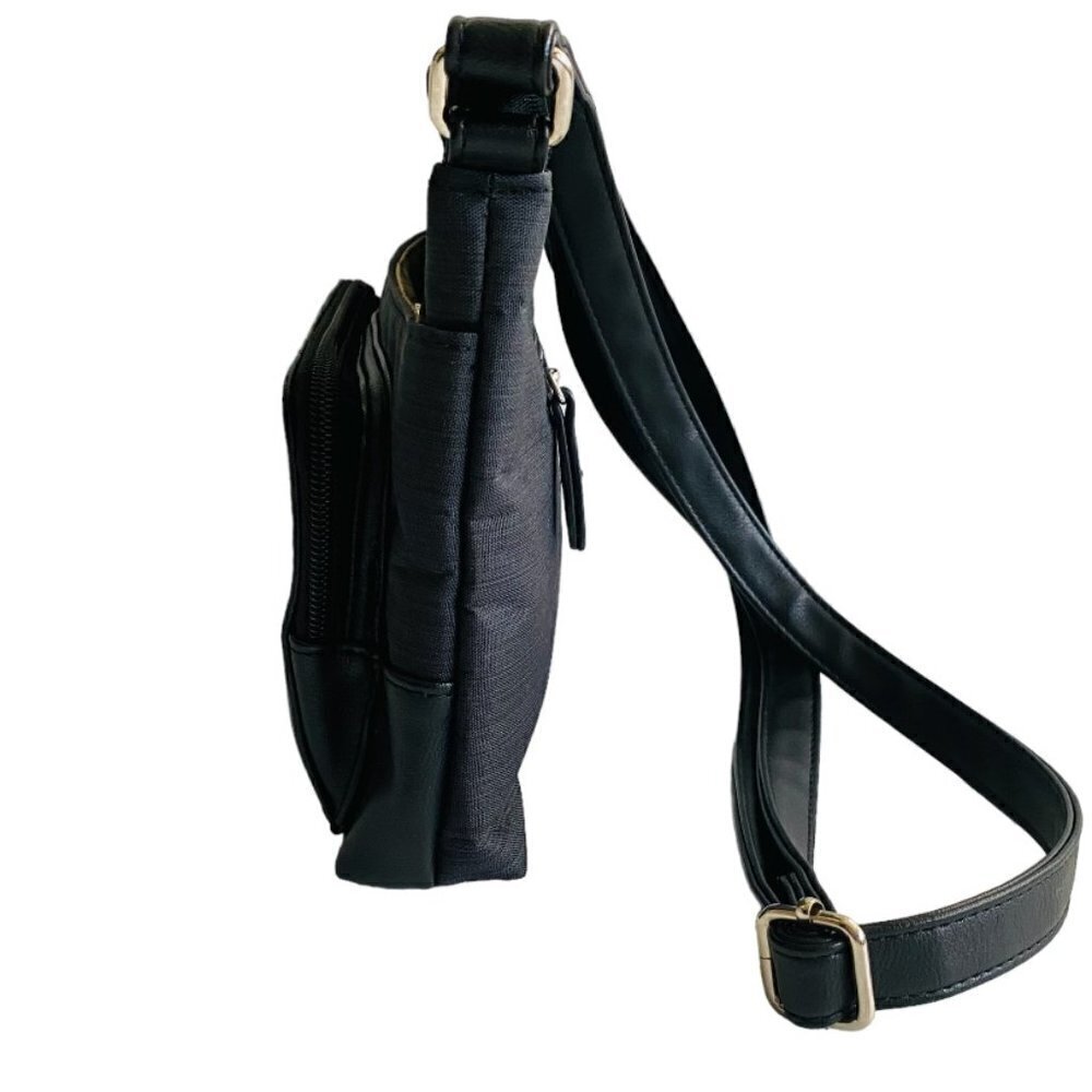 Roots Crossbody Shoulder bag Black And Navy - Picture 7 of 16